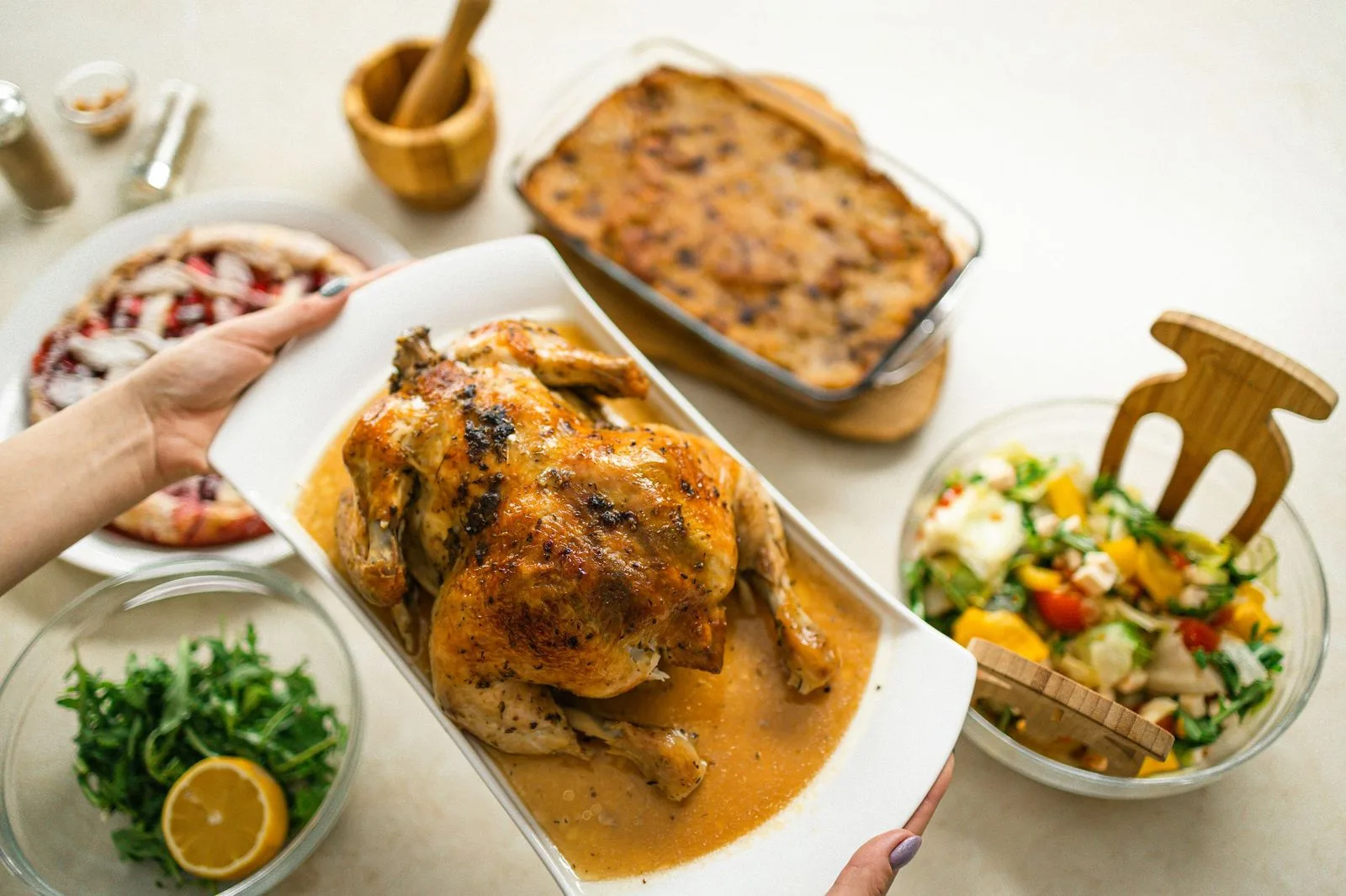 Roasted chicken close-up